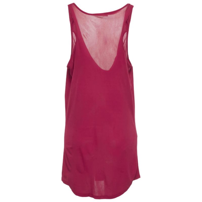 Women's Pink Crepe Cowl Neck Sheer Top