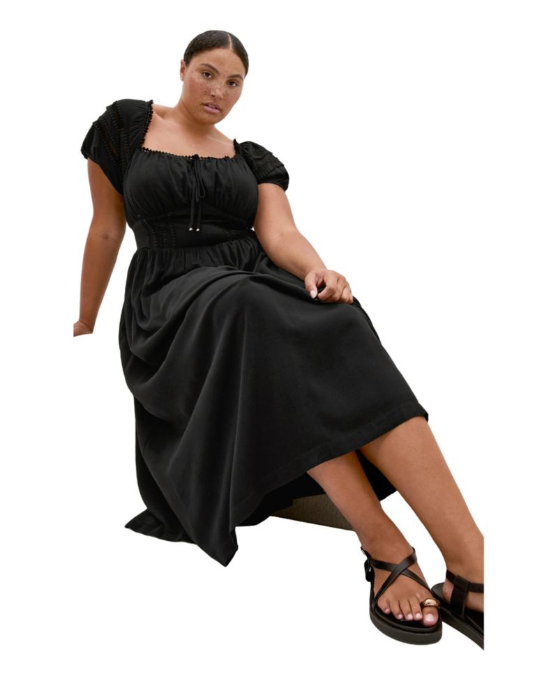 Women's Arielle Lace Trim Maxi Dress