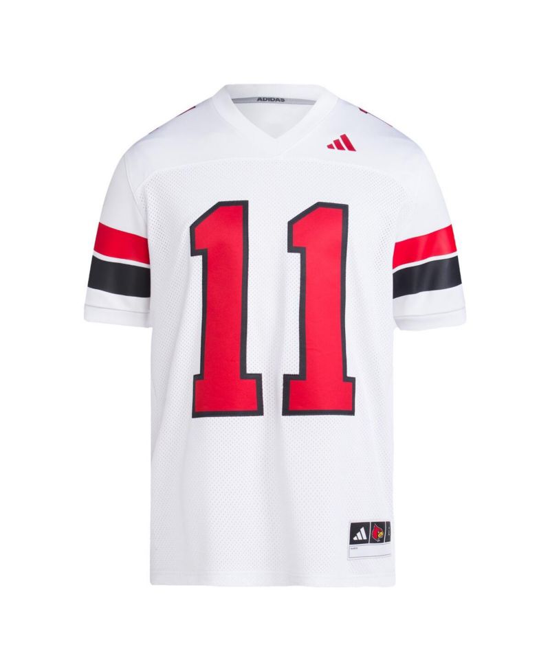 Men's Jeff Brohm White Louisville Cardinals Football Icon Premier Jersey