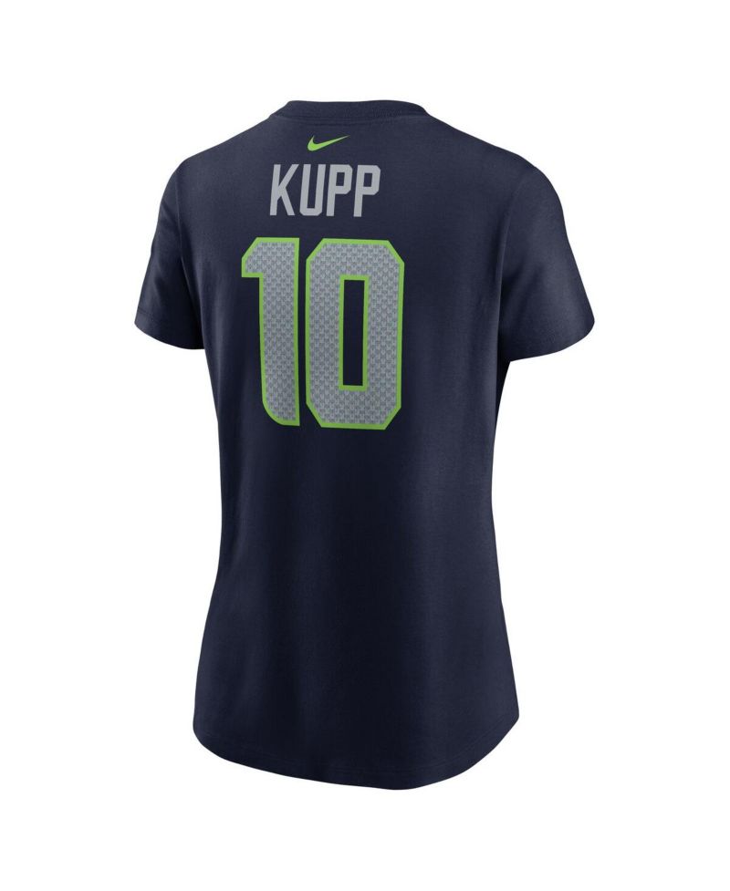 Women's Cooper Kupp College Navy Seattle Seahawks Player Name & Number T-Shirt