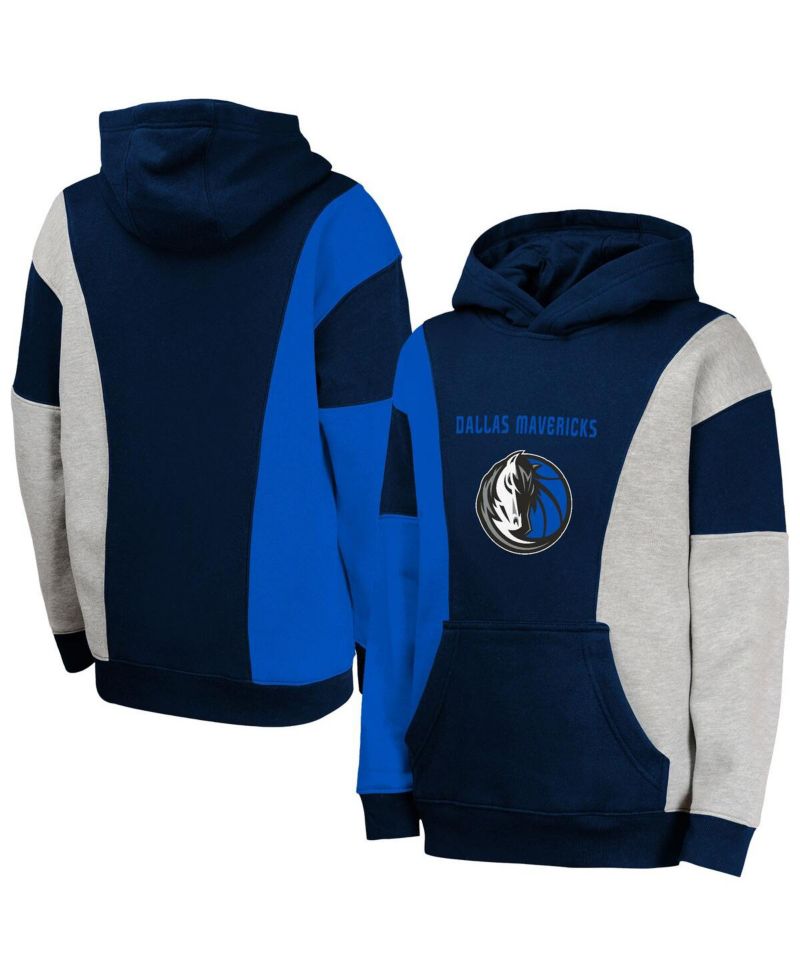 Big Boys and Girls Navy Dallas Mavericks Ace In the Hole Pullover Hoodie