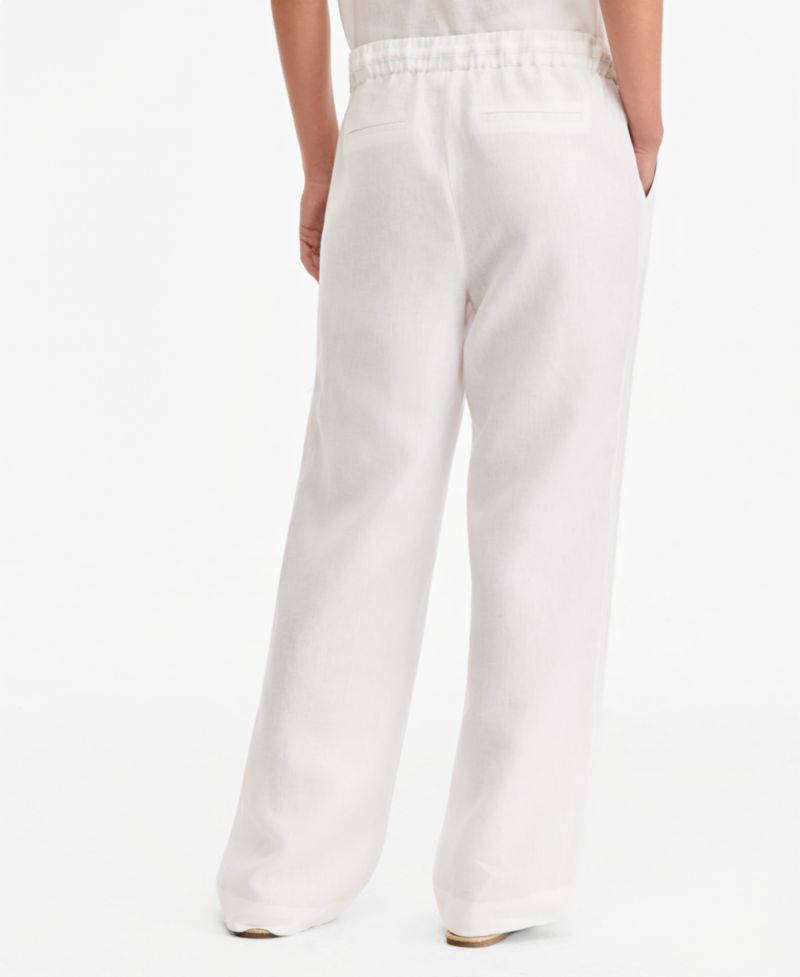 Women's 100% Linen Drawstring Pants