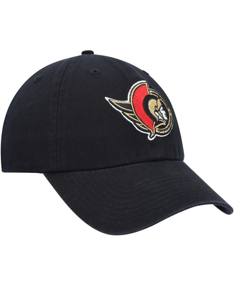 Men's Black Ottawa Senators Clean Up Adjustable Hat