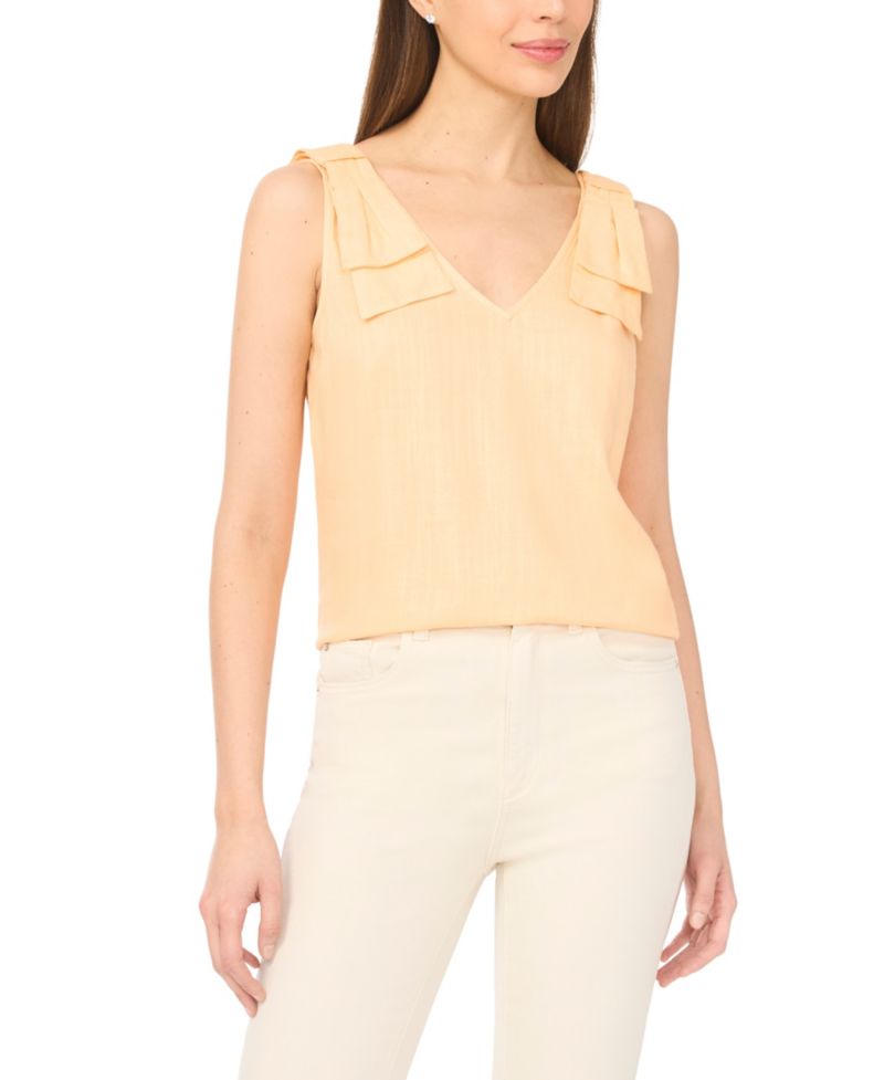 Women's V-Neck Bow-Strap Tank Top