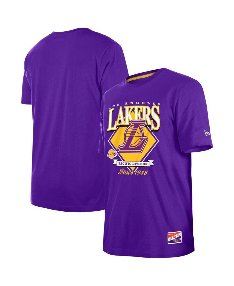 Men's Purple Los Angeles Lakers Throwback T-shirt