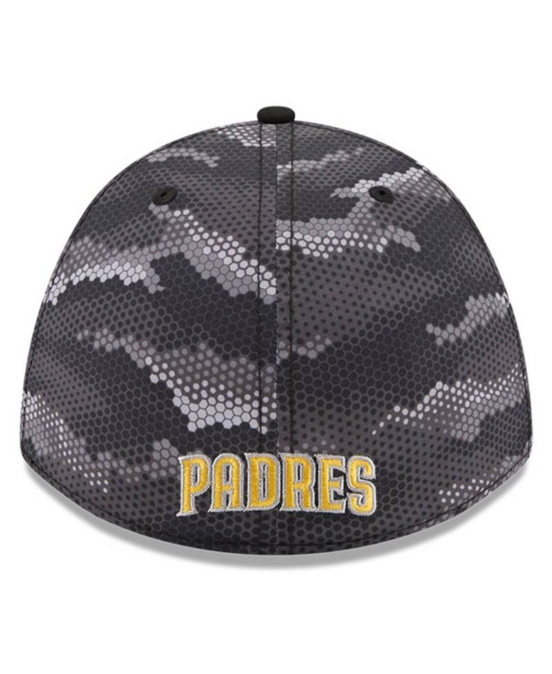 Men's Black San Diego Padres Camo 39THIRTY A-Frame Flex Hat
