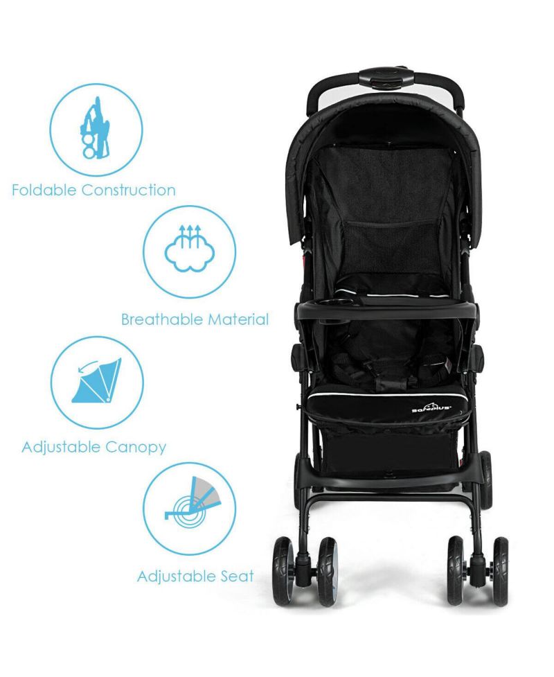 / Foldable, Lightweight, Travel-friendly, 5-Point Safety System / Toddler Stroller