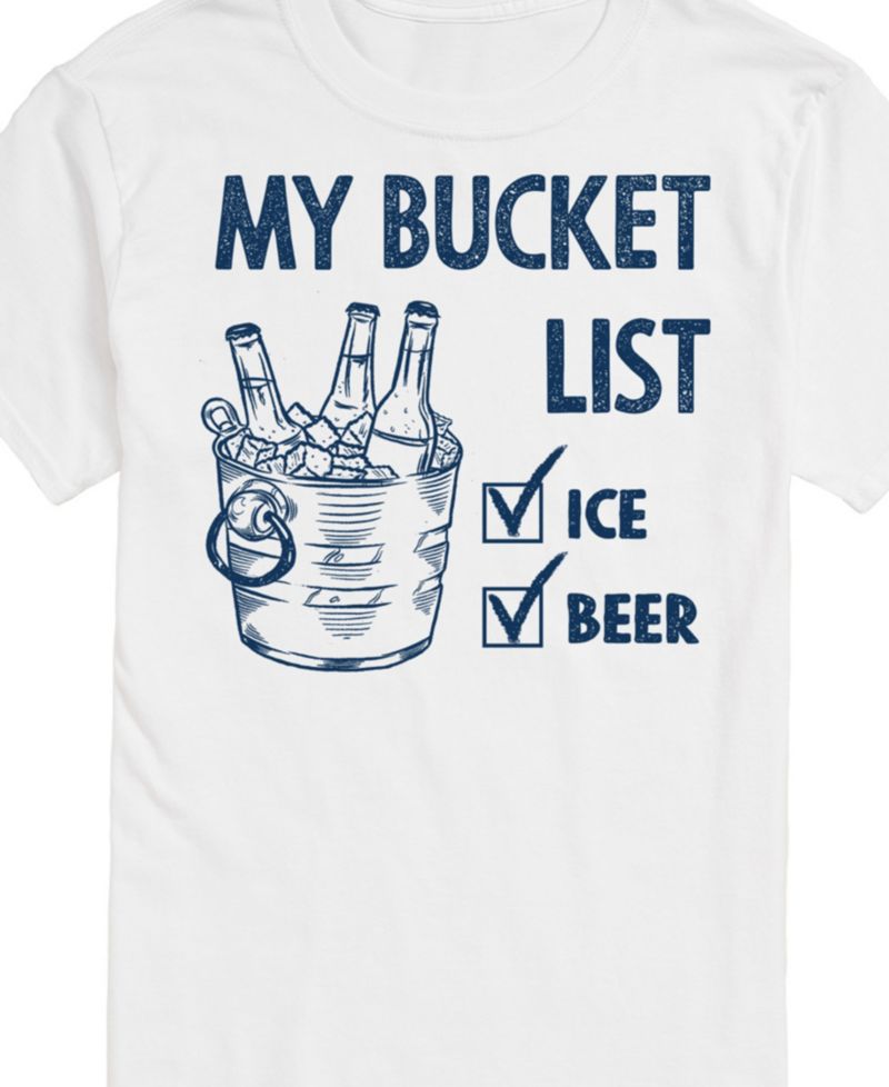Men's Bucket List Ice Beer Summer Short Sleeve T-Shirt