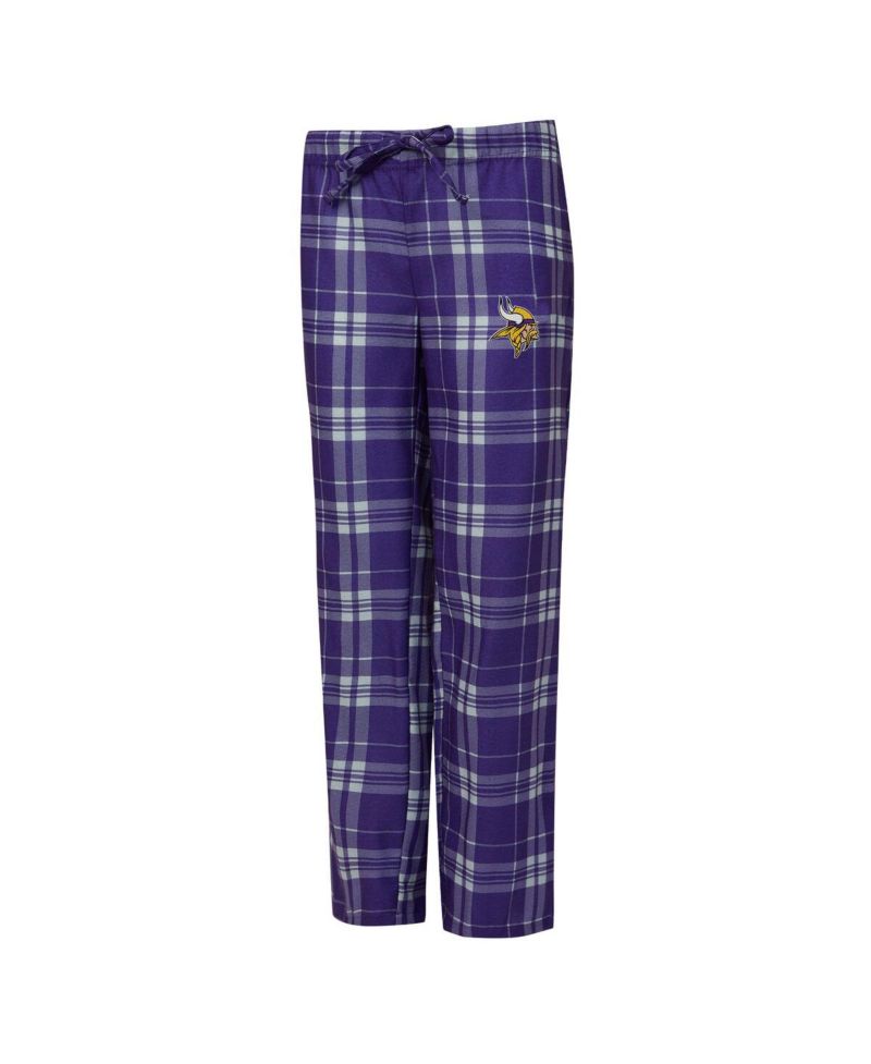 Women's 2-Piece Heather Gray/Purple Minnesota Vikings Regulate Plaid Tank Top and Pants Sleep Set