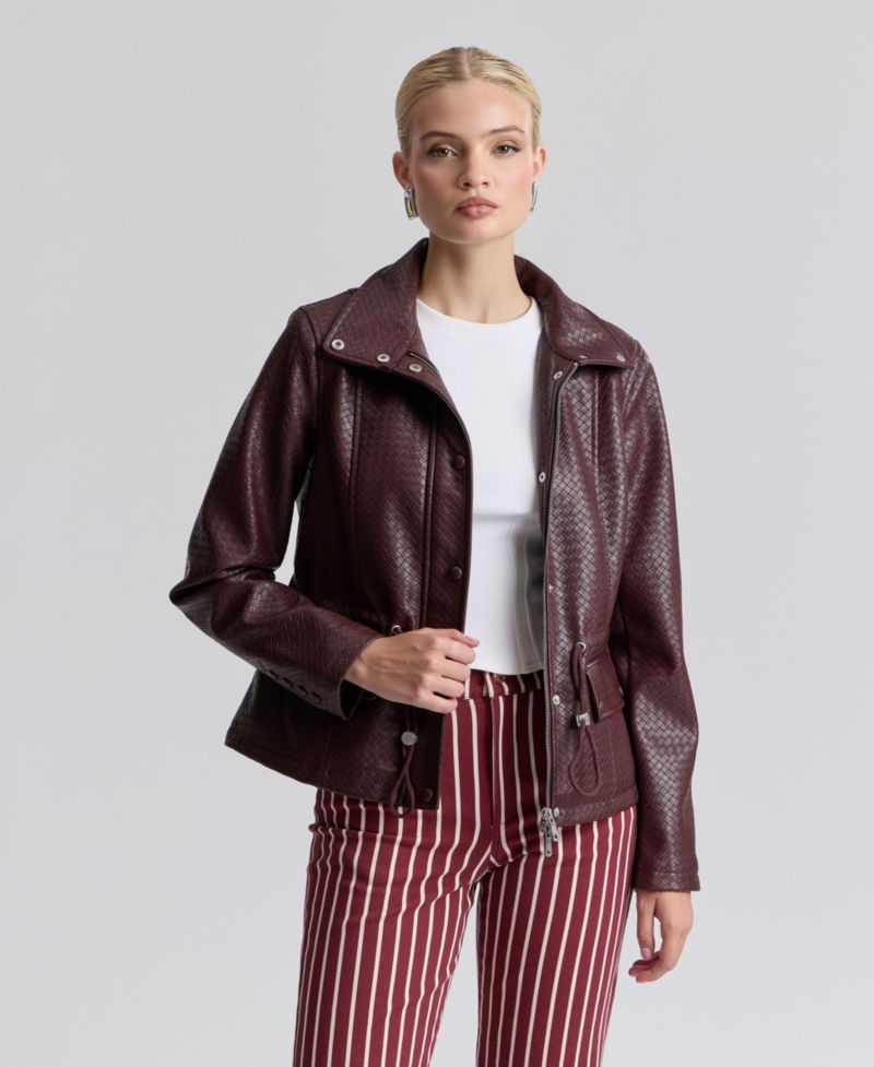 Women's Textured Mock-Neck Jacket