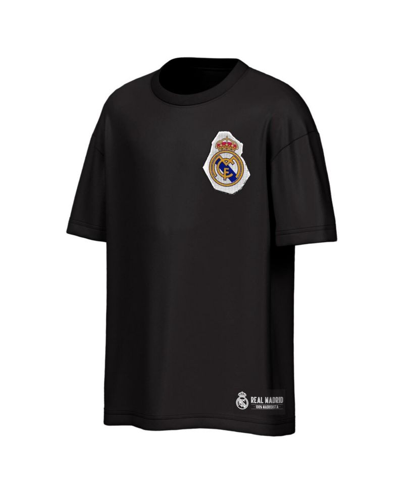 Men's Black Real Madrid Oversized Ransom T-Shirt