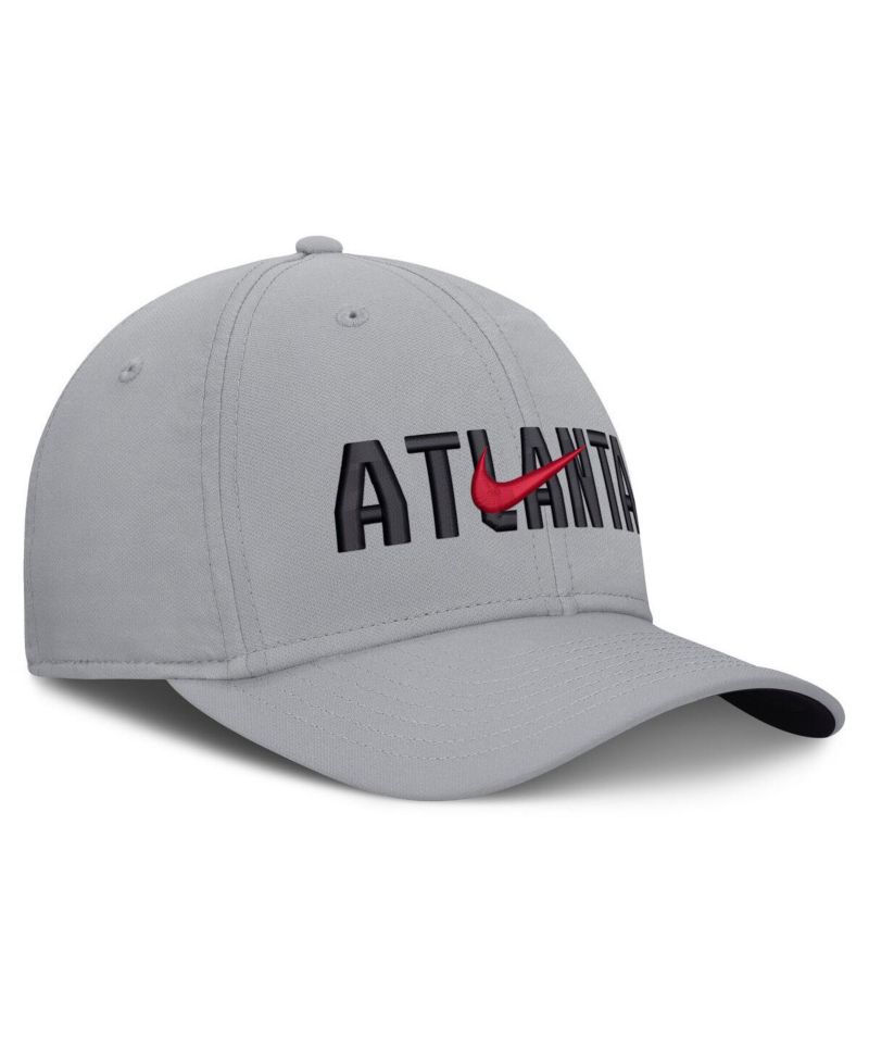 Men's Gray Atlanta Braves Primetime Rise Dri-FIT Flex Hat
