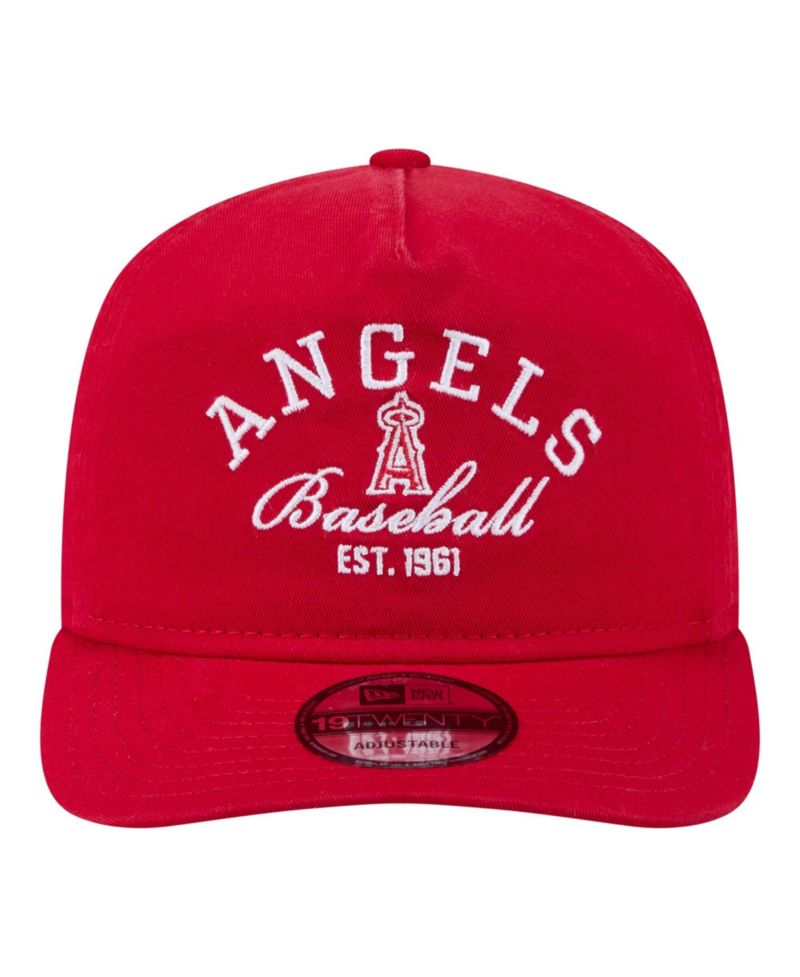 Men's Red Los Angeles Angels Stacked 19TWENTY Adjustable Hat