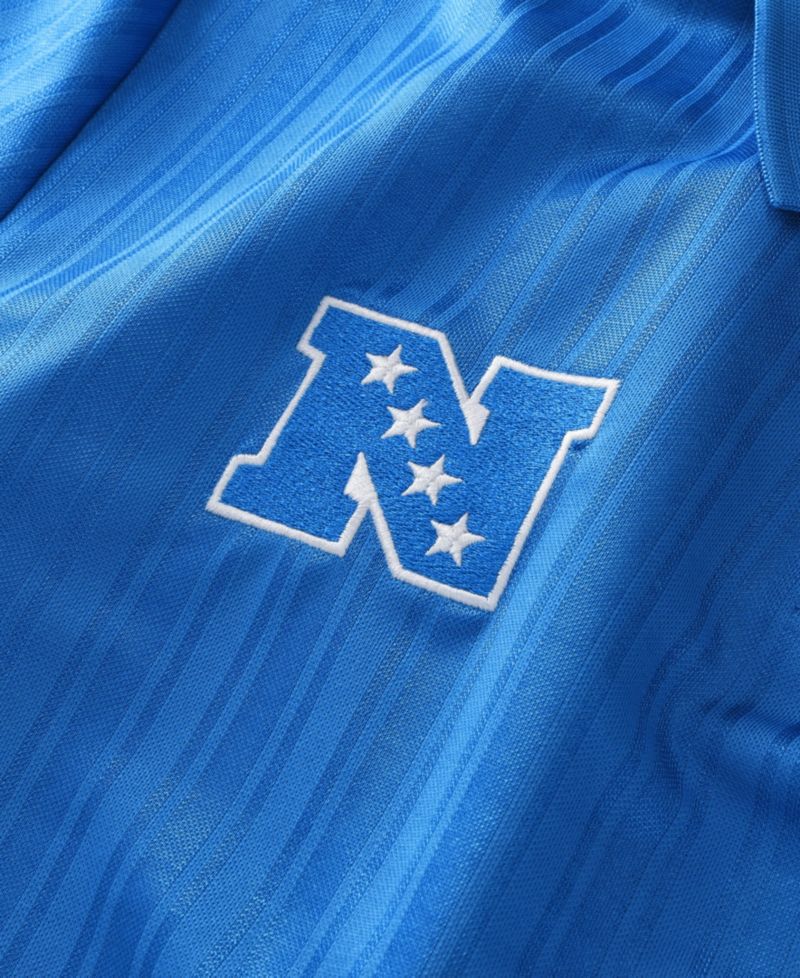 Men's Blue Detroit Lions Football x Football Collared Fan Jersey
