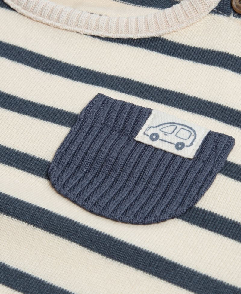 Baby Boys' Striped Long-Sleeve Top and Pants, 2-Piece Set