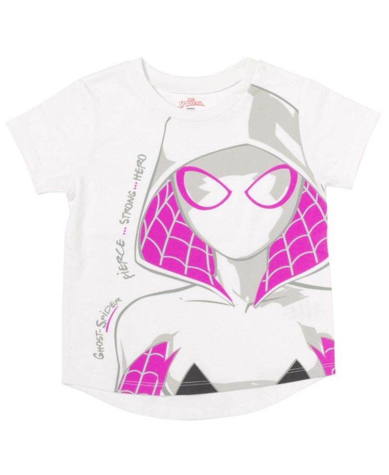 Little Girls Spider-Man Marvel Spider-Gwen Ghost Spider 3 Pack T-Shirts (5-12)