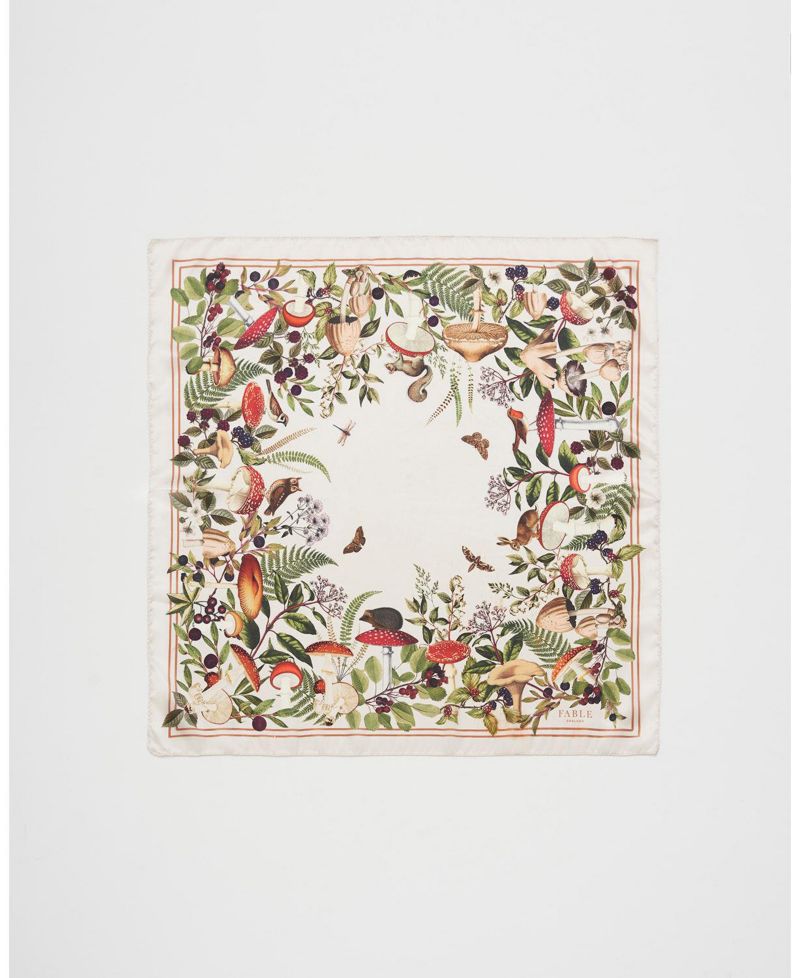 Women's Orla Mushroom Small Square Scarf