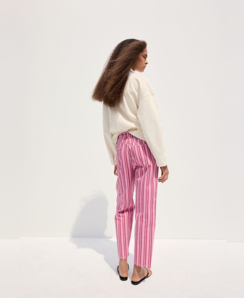 Women's Straight-Fit Striped Jeans