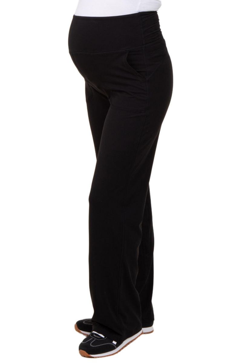 Women's Black Straight Leg Yoga Pants
