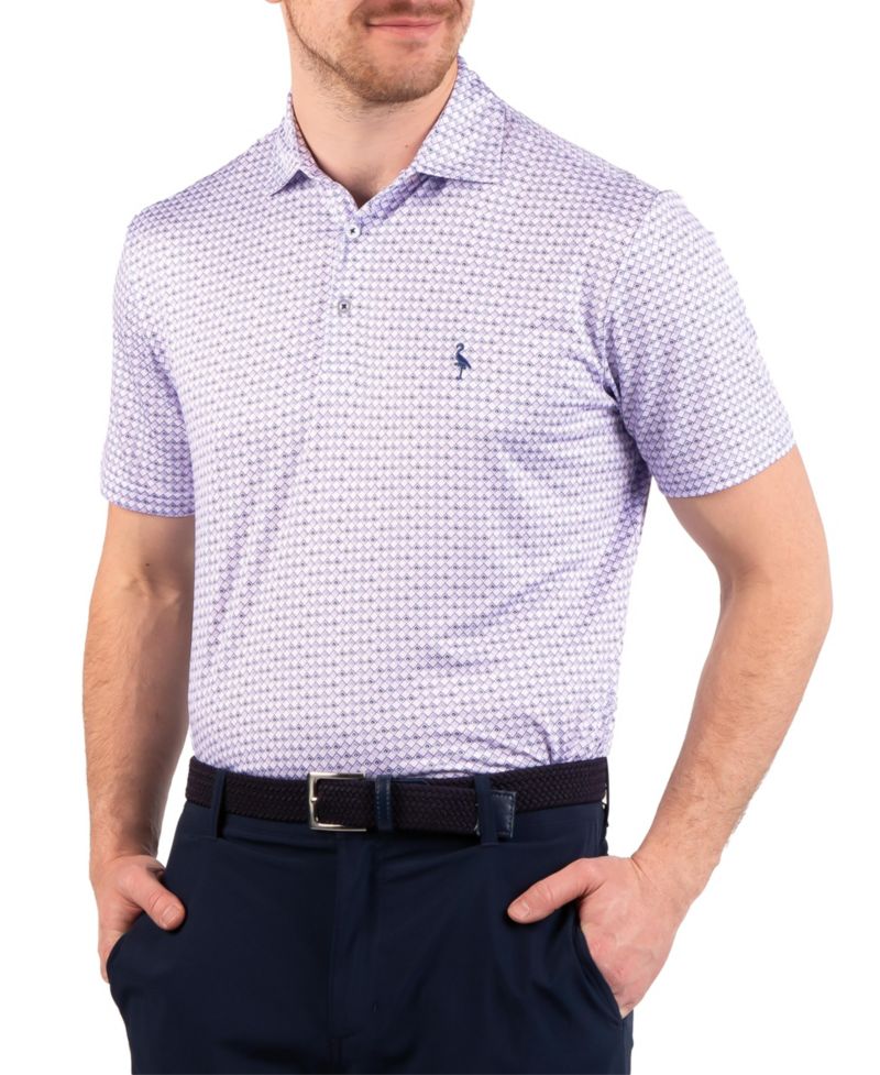 Men's Nested Diamond Printed Performance Polo