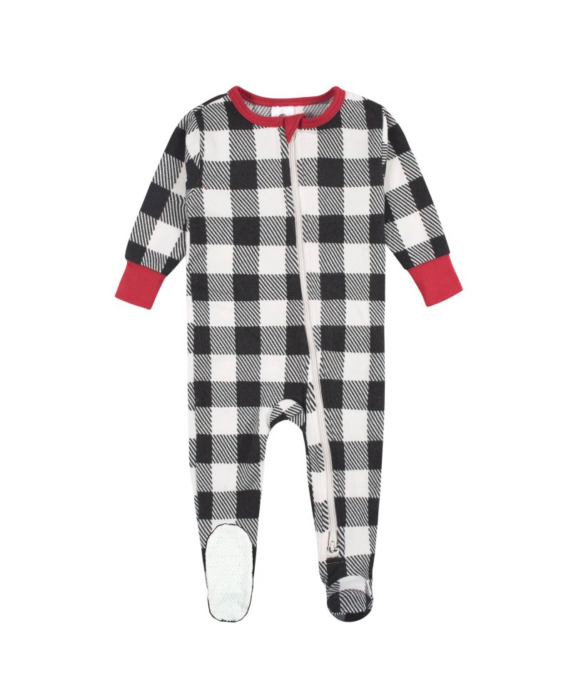 Baby Girls Holiday Family Pajamas Neutral One Piece Footed