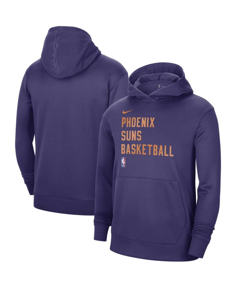 Men's and Women's Purple Phoenix Suns 2023/24 Performance Spotlight On-Court Practice Pullover Hoodie