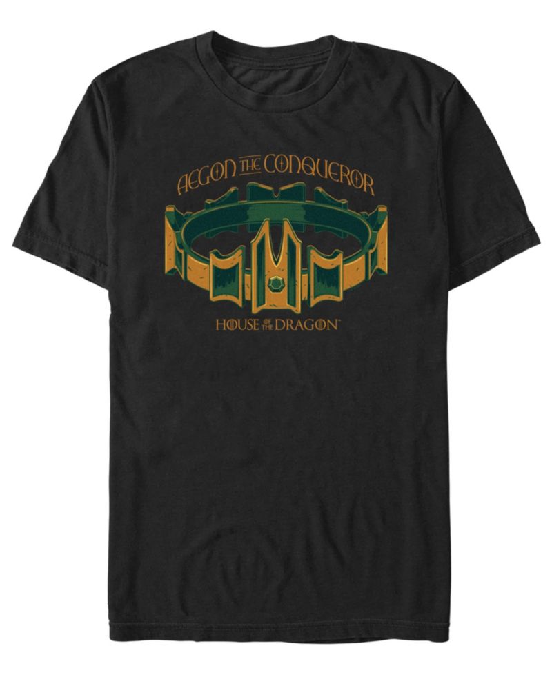 Men's House of Dragon Aegon The Conqueror Officially Licensed Graphic Crewneck T-Shirt