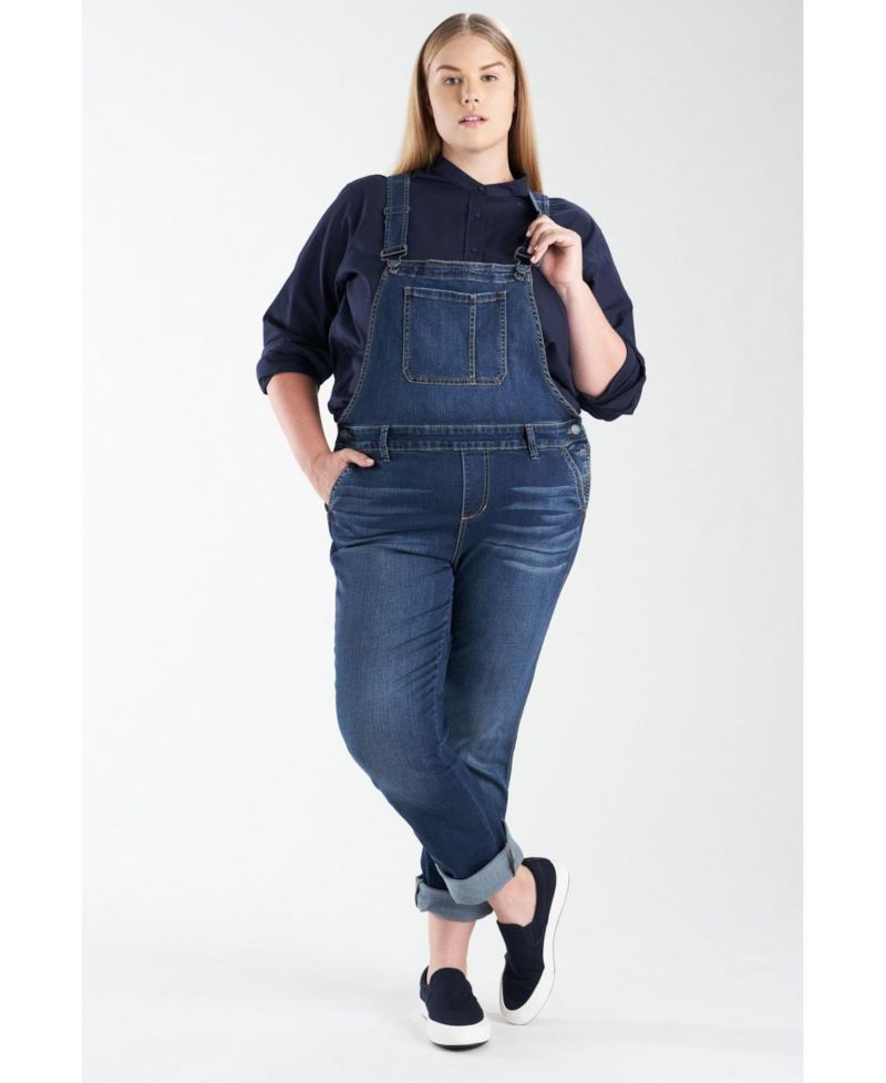 Plus Size Denim Overall