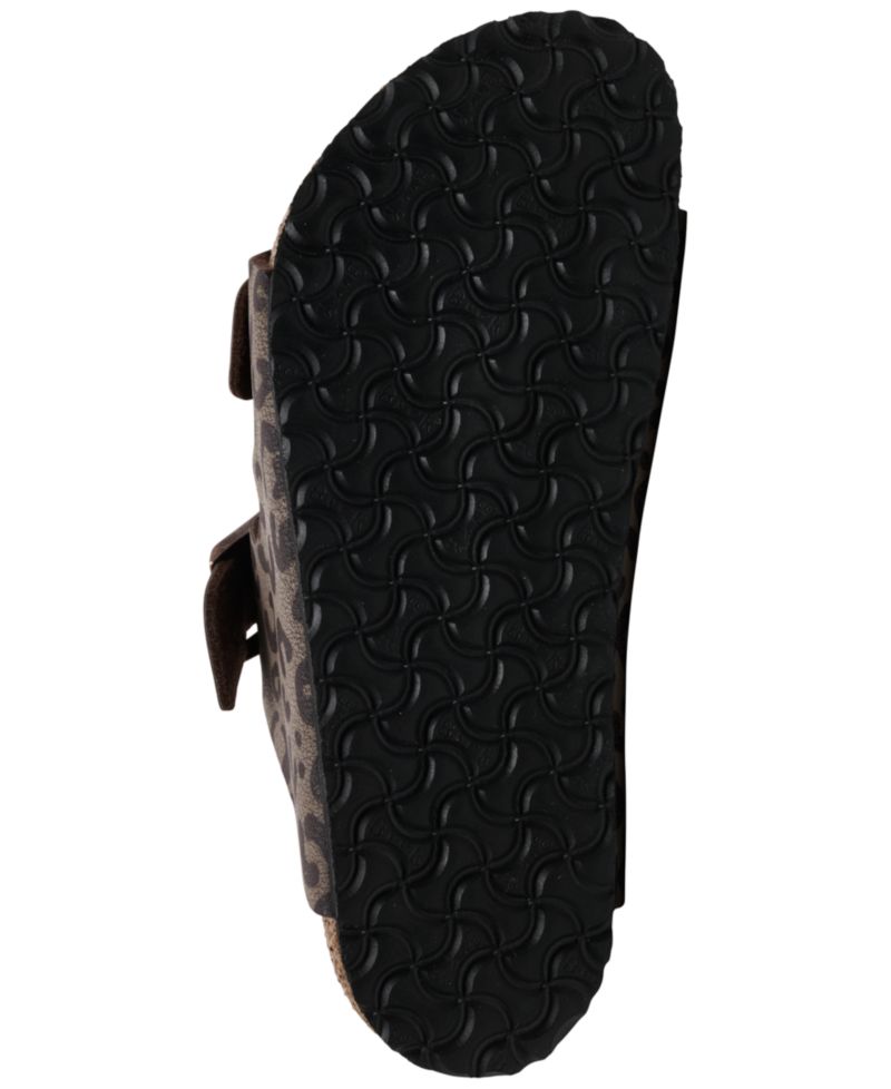 Little Girls Arizona Two-Strap Cork Footbed Leopard Print Sandals from Finish Line
