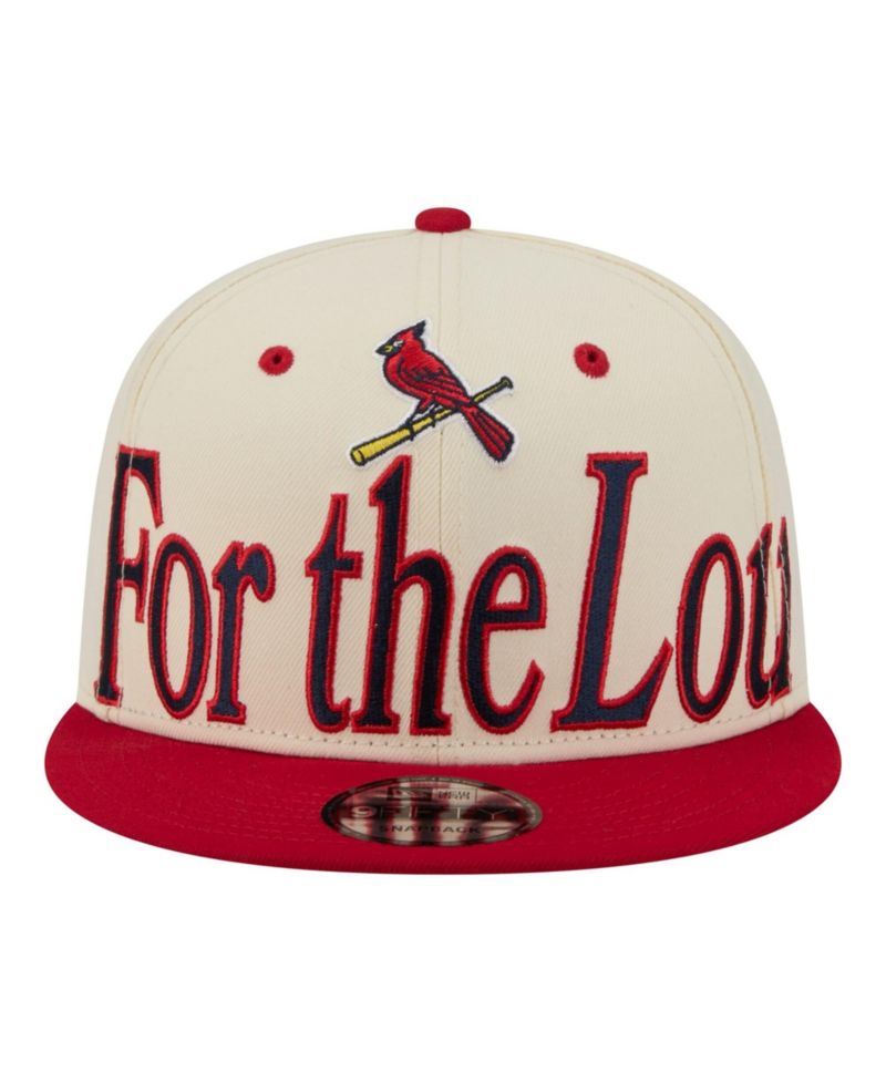 Men's Cream St. Louis Cardinals Oversized Slogan 9FIFTY Snapback Hat