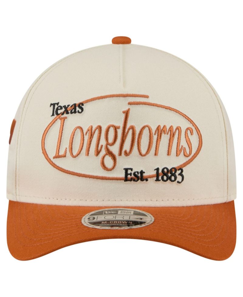 Men's Natural/Texas Orange Texas Longhorns Prepster 9FORTY M-Crown Adjustable Hat