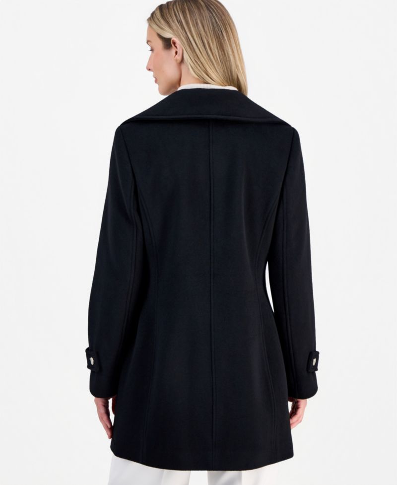 Michael Kors Petite Wool-Blend Zip-Front Coat