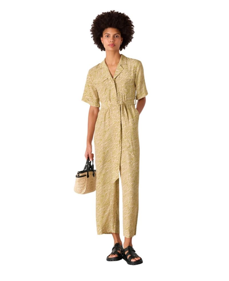 Women's Kelly Tiger Flame Cropped Jumpsuit