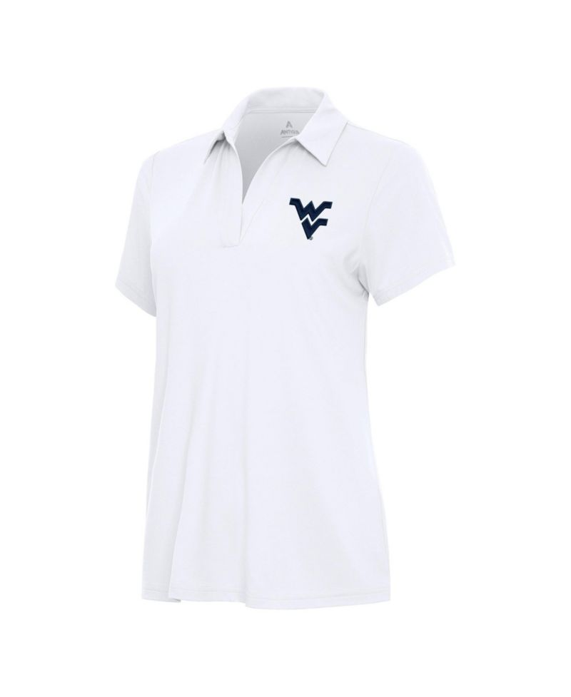 Women's White West Virginia Mountaineers Era Polo Shirt