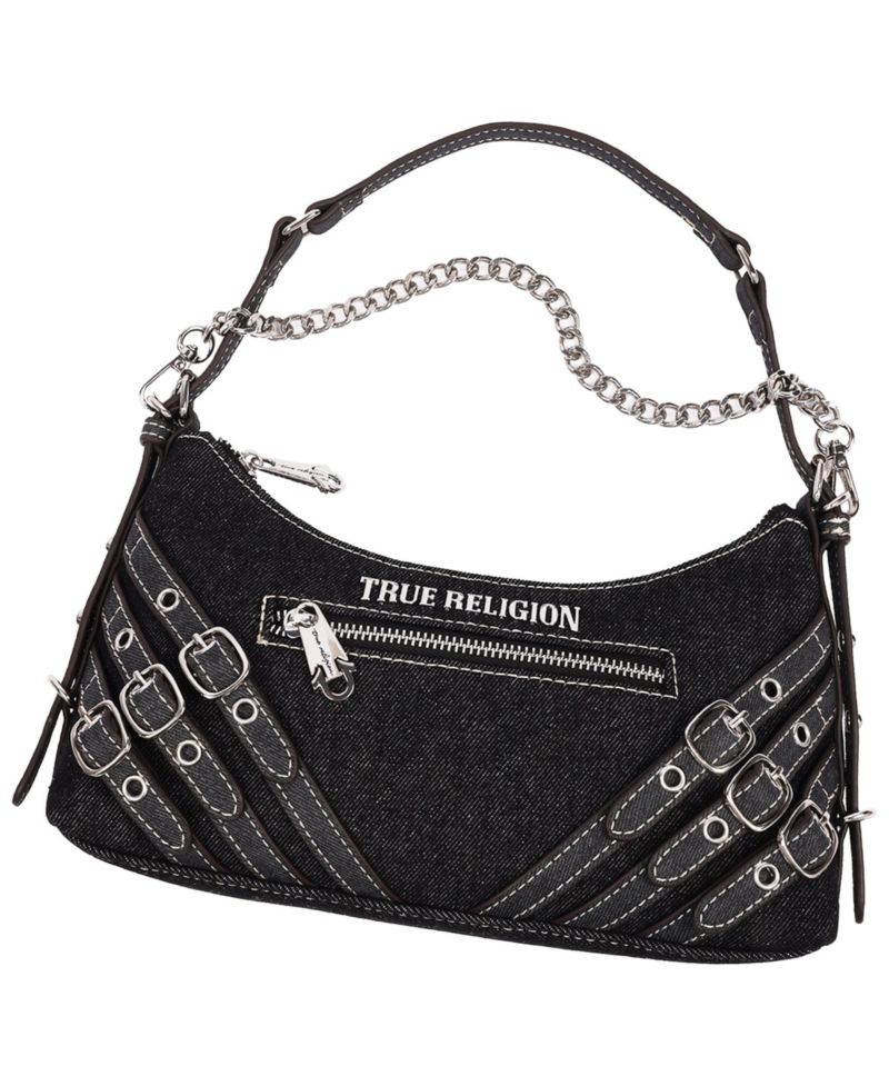 Women's Triple Straps Denim Shoulder Bag