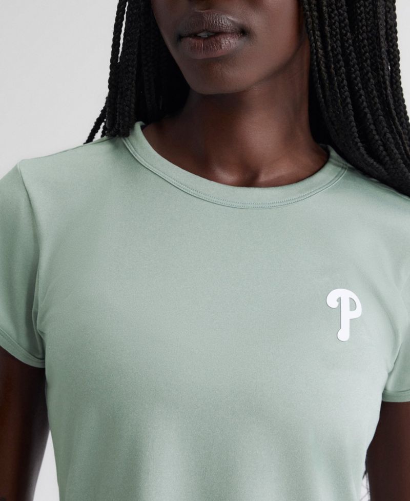 Women's Sage Green Philadelphia Phillies Clutch T-Shirt