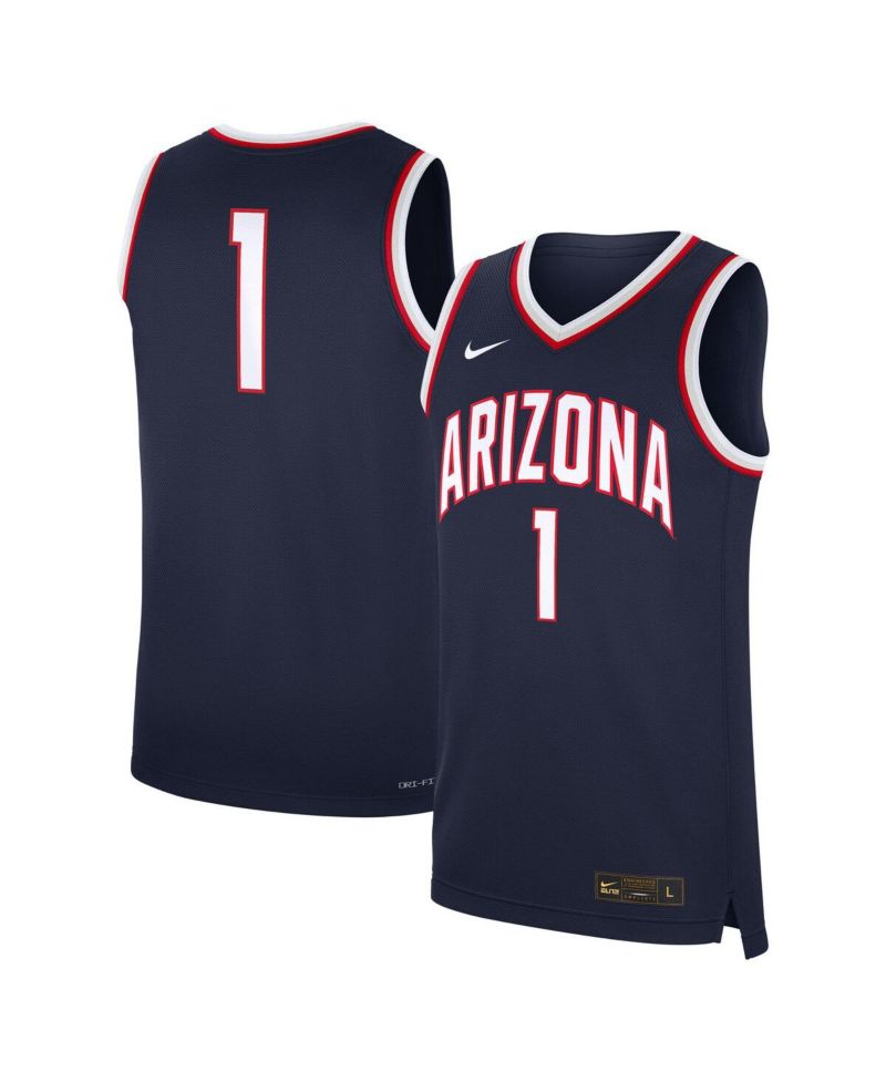 Men's 1 Navy Arizona Wildcats Road Replica Jersey