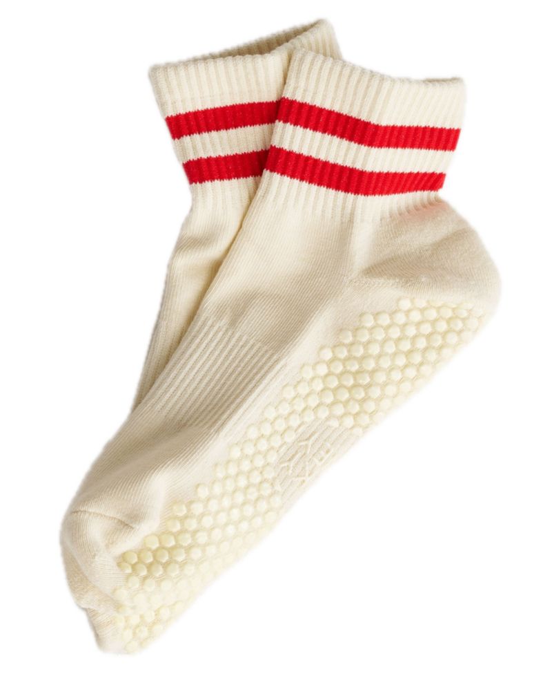 Lucky Honey Women's Athletic Stripe Boyfriend Quarter Socks