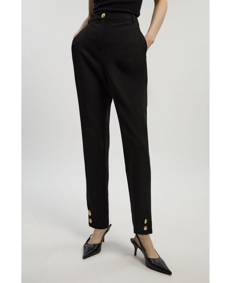 Petite Military Straight Leg Trousers