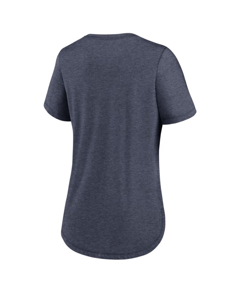 Women's Heather Navy Dallas Cowboys Primetime Backfield Tri-Blend T-Shirt