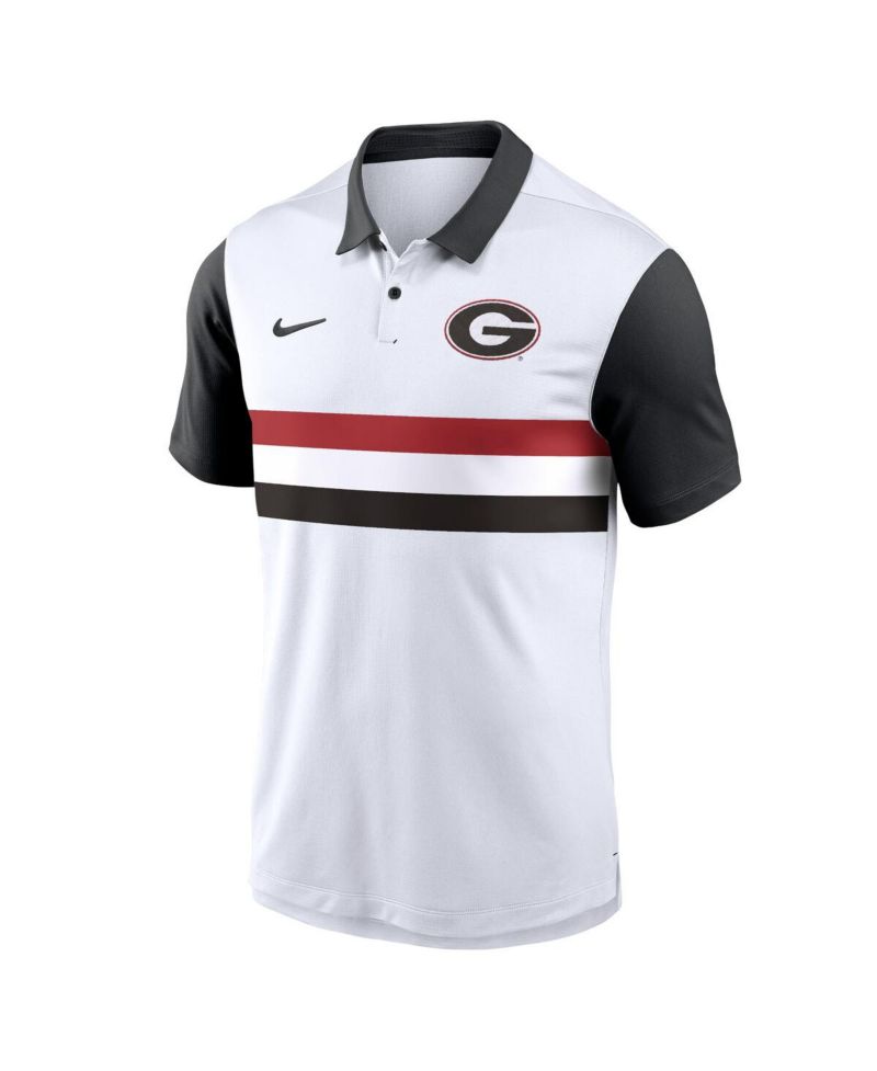 Men's White Georgia Bulldogs Primetime Campus Vapor Performance Polo