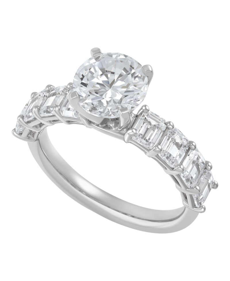 IGI Certified Lab Grown Diamond Ring (4 ct. t.w.) in 14k White or Yellow Gold