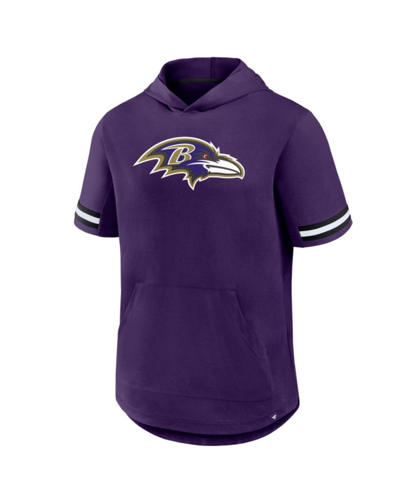 Men's Purple Baltimore Ravens Optimal Play Short Sleeve Hooded T-Shirt