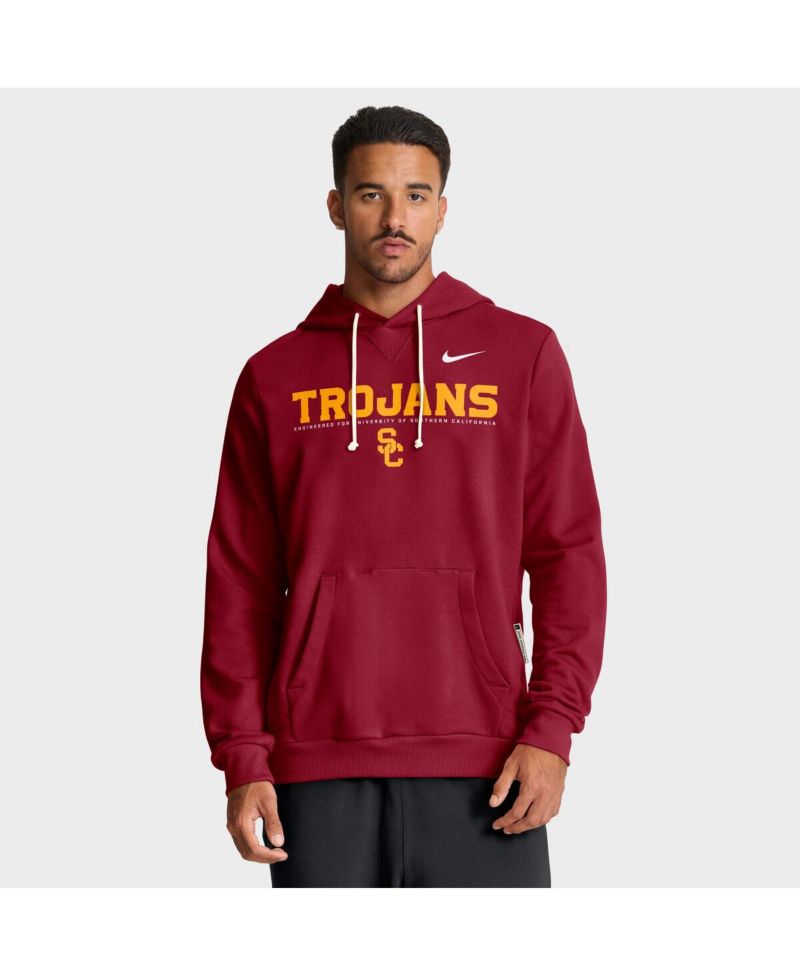 Men's Cardinal USC Trojans 2025 Sideline Performance Pullover Hoodie