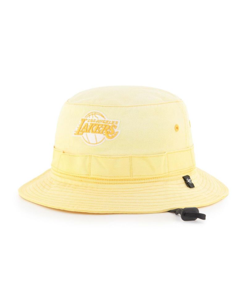 Men's Gold Los Angeles Lakers Buxton Garment Washed Bucket Hat