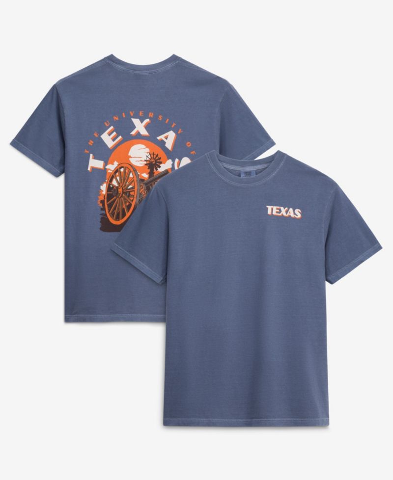 Men's Navy Texas Longhorns Comfort Colors Team Statue T-Shirt