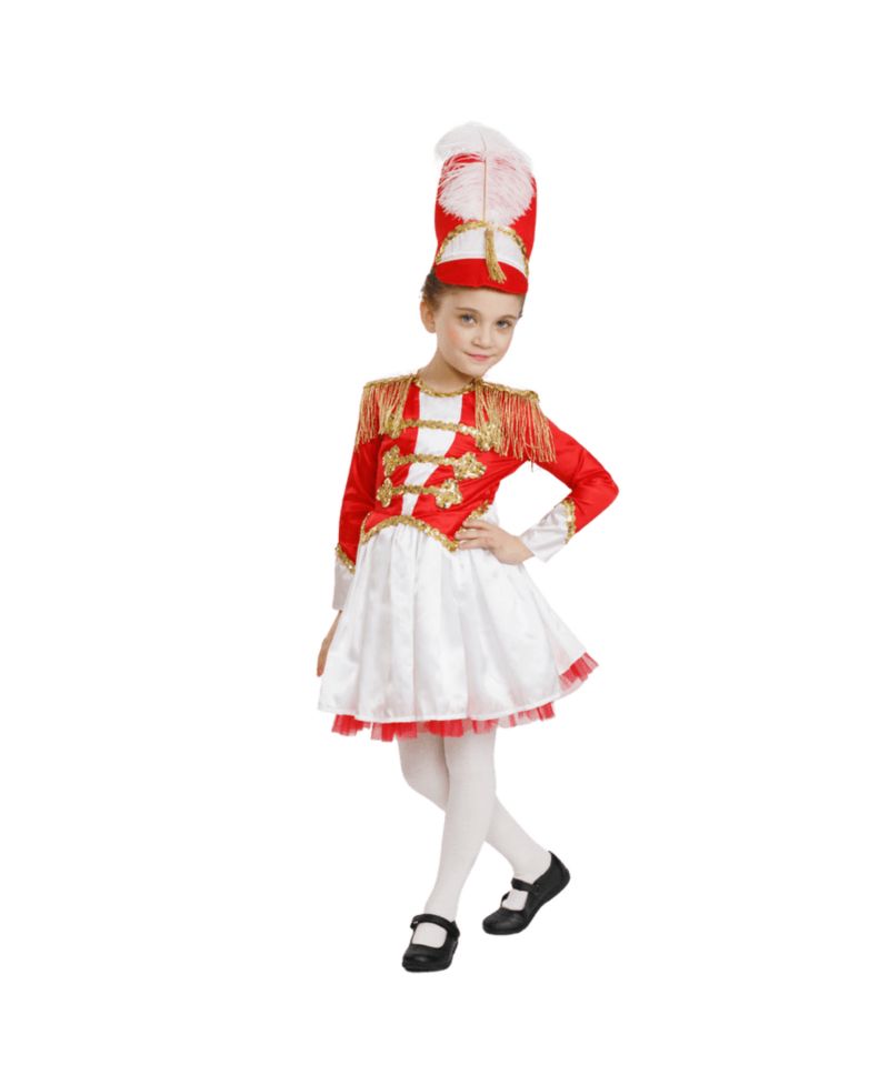 Drum Majorette Dress Costume Set - Kids Girls