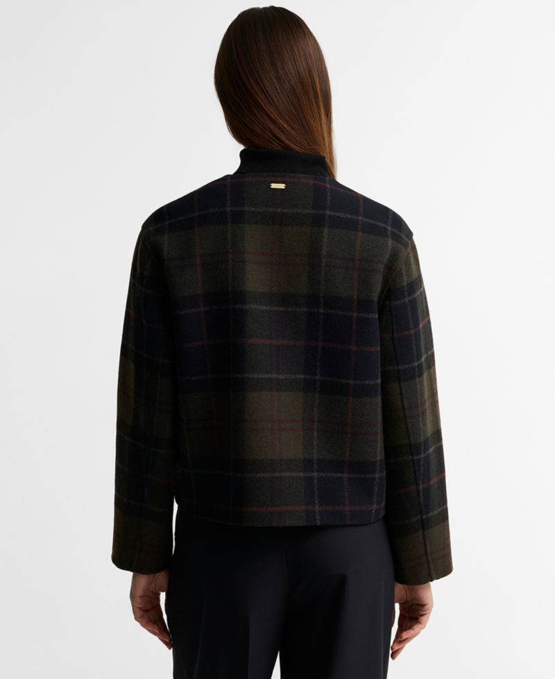 Women's Marlow Plaid Long-Sleeve Wool-Blend Overshirt