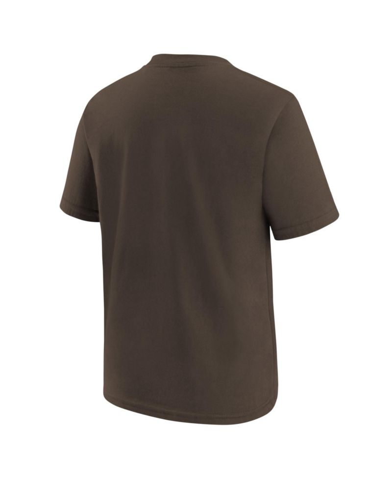 Big Boys and Girls Brown San Diego Padres Wordmark T-Shirt