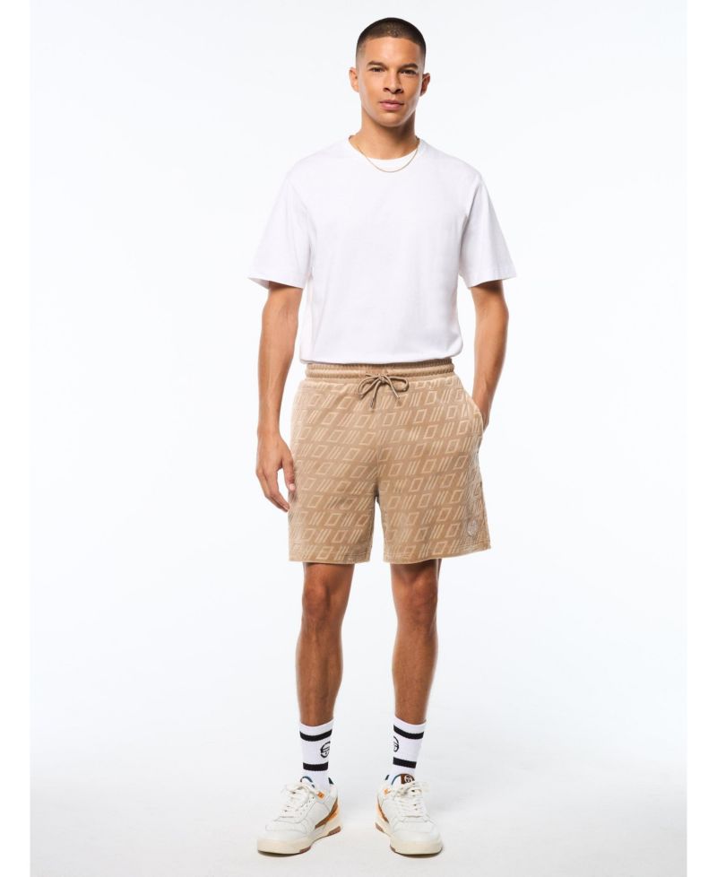 Men's Bandiera Debossed Velour Short